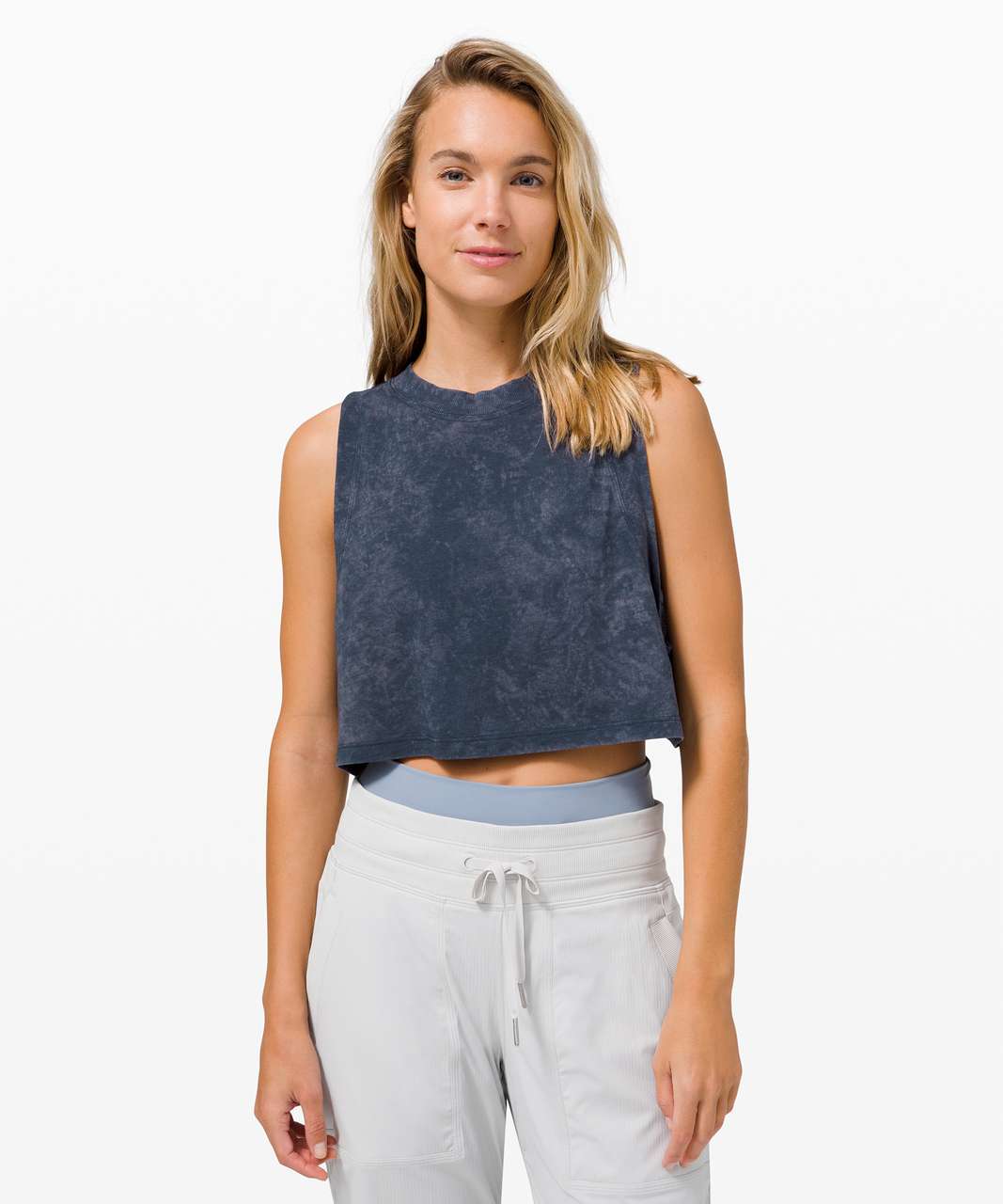 Lululemon All Yours Crop Tank *Wash - Cloudy Wash True Navy