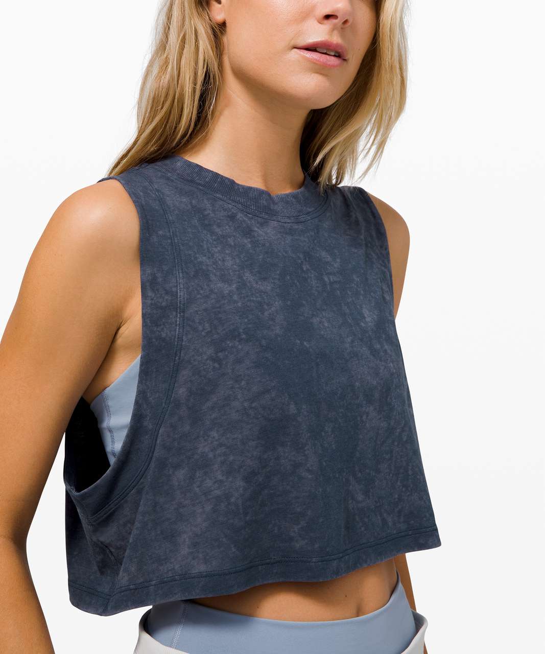 Lululemon All Yours Crop Tank *Wash - Cloudy Wash True Navy