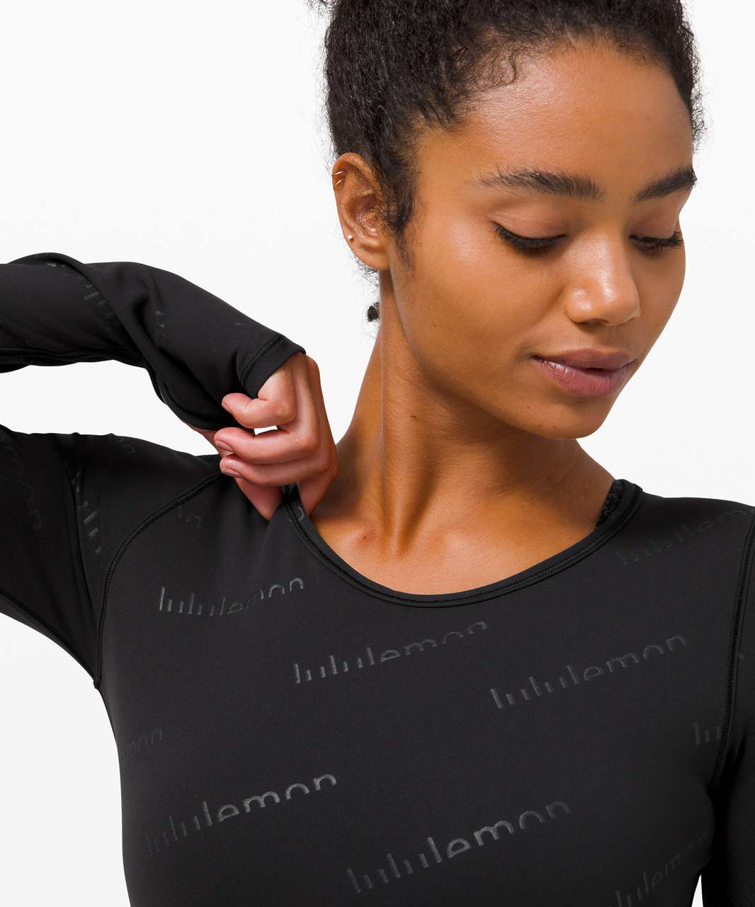 Lululemon Wunder Train Cropped Long Sleeve *Special Edition - Black