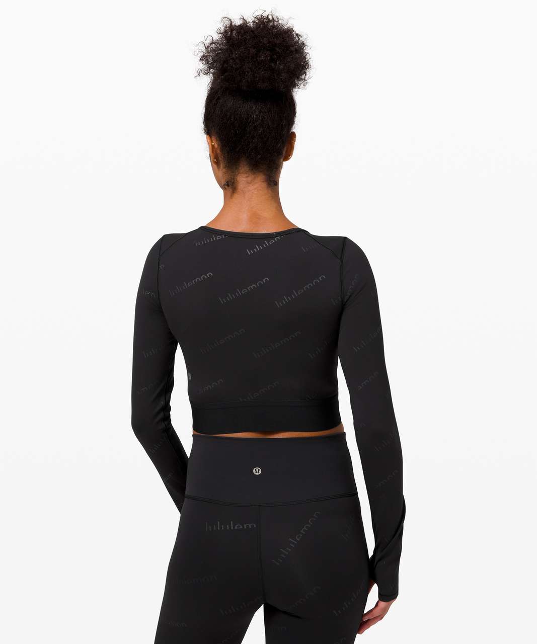 Lululemon Wunder Train Cropped Long Sleeve *Special Edition - Black - lulu  fanatics