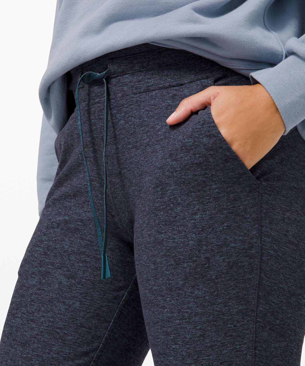 Lululemon Ready to Rulu Jogger Crop - Heathered Submarine / Black - lulu  fanatics