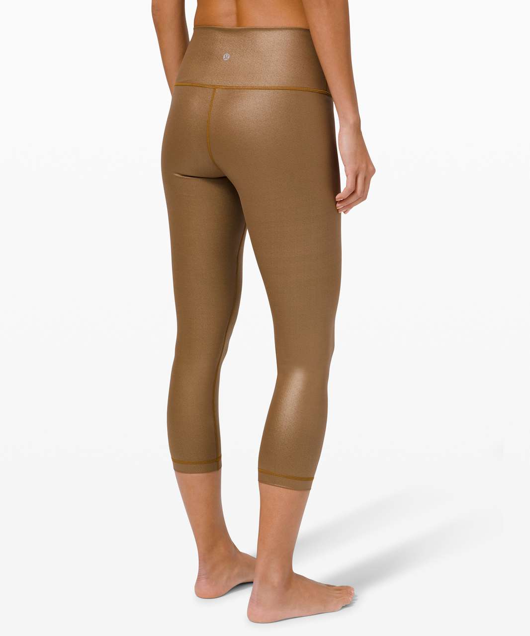 Lululemon Wunder Under High-Rise Crop 23 *Updated Scallop Full-On Luxtreme  - Dark Olive - lulu fanatics