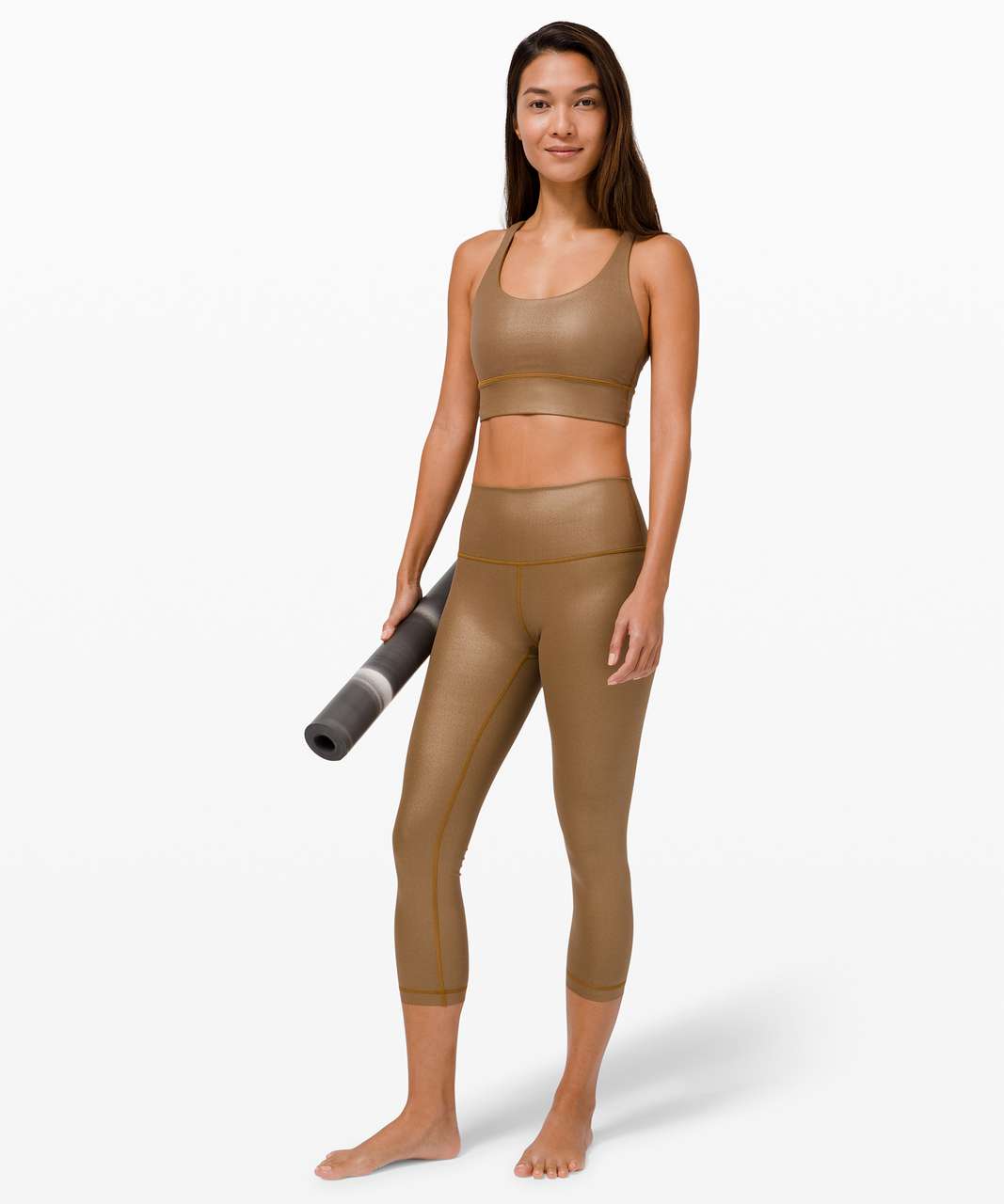 Lululemon Wunder Under High-Rise Crop 23" Foil *Full-On Luxtreme - Matte Copper Foil