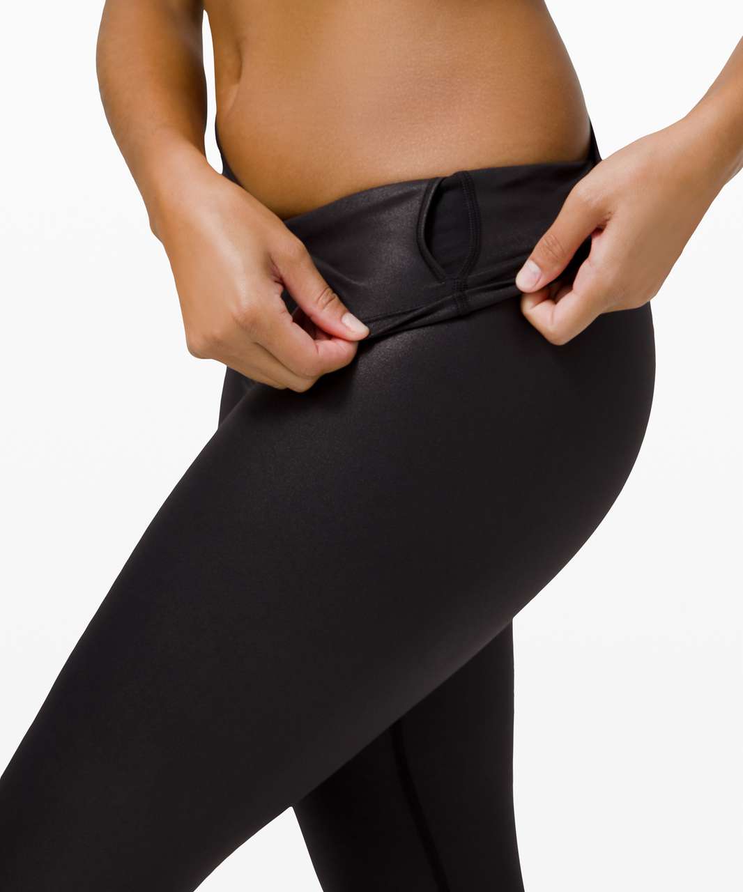 Lululemon Wunder Under High-Rise Crop 23 Foil *Full-On Luxtreme - Matte Black  Foil - lulu fanatics