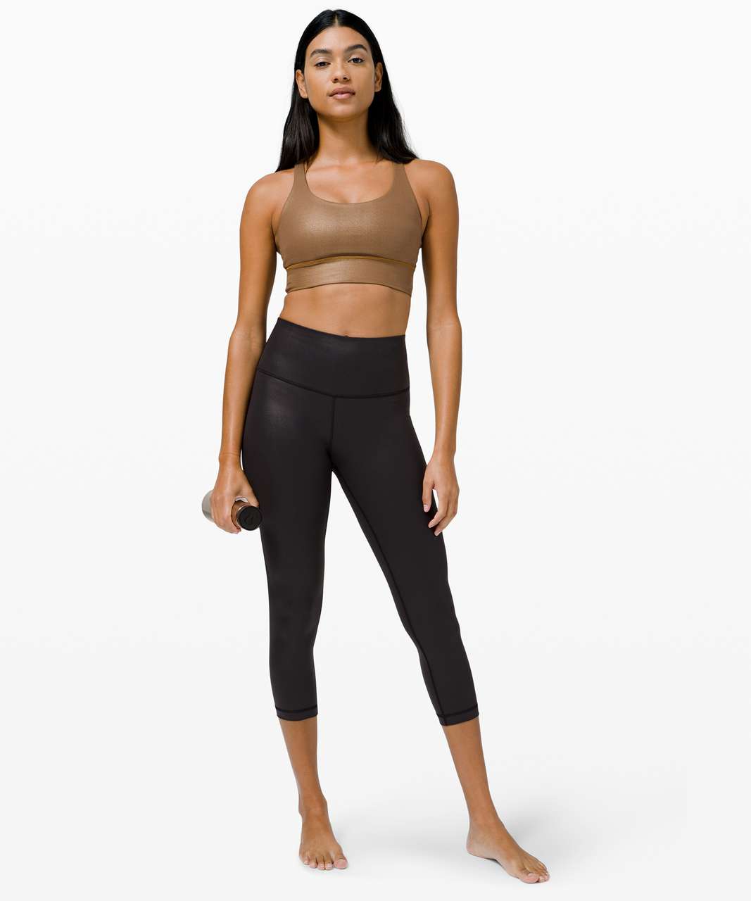 Lululemon Wunder Under High-Rise Crop 23 Foil *Full-On Luxtreme - Matte  Black Foil - lulu fanatics