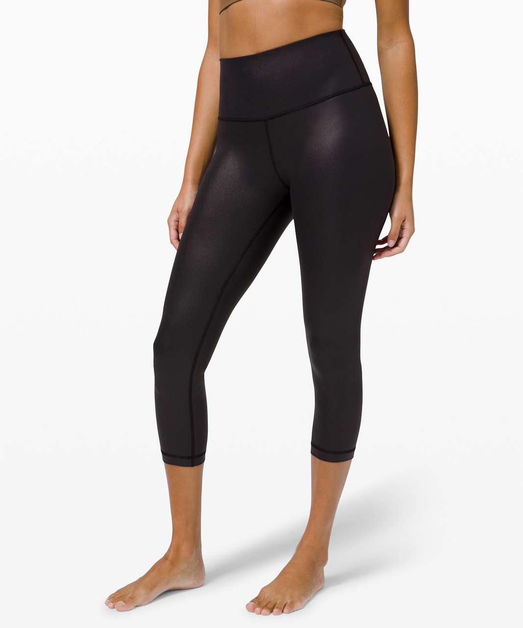 Lululemon Wunder Under Tight 25 Shine Flourish Black Iridescent Foil Size  2 NEW