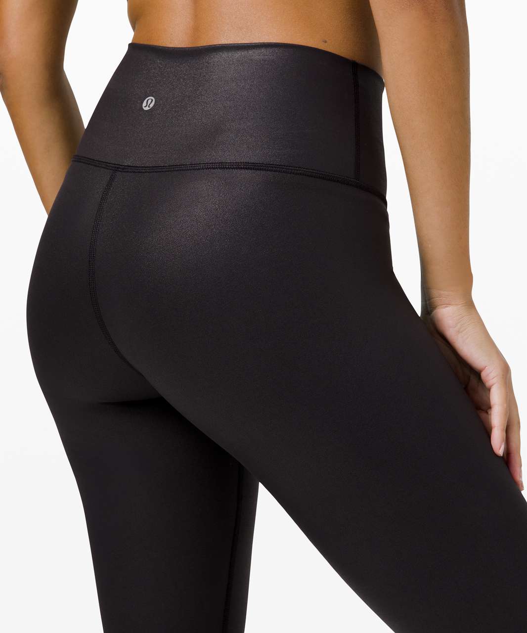 Lululemon Wunder Under High-Rise Crop 23 Foil *Full-On Luxtreme - Matte Black  Foil - lulu fanatics