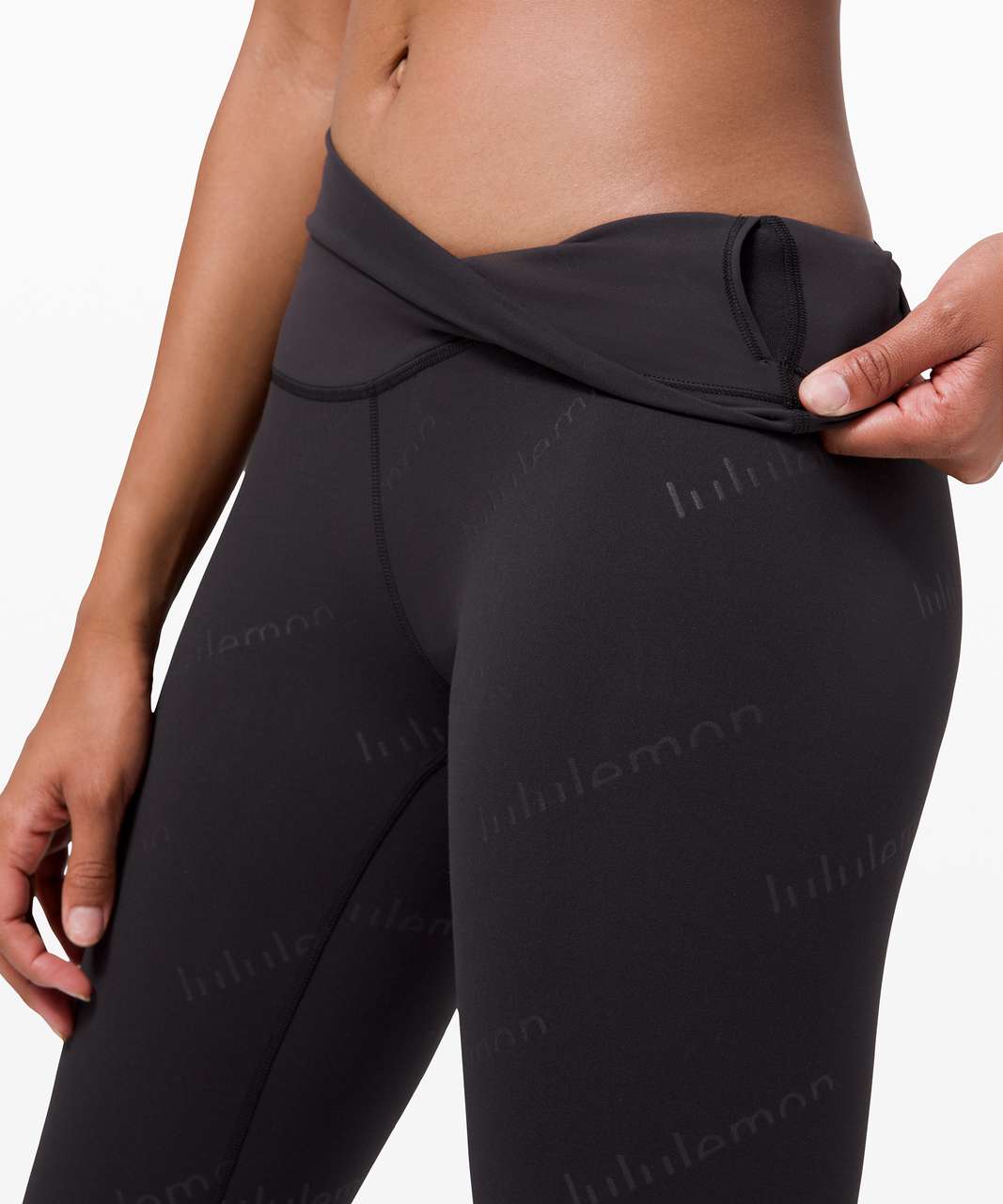 Lululemon Wunder Train High-Rise Crop 21" *Special Edition - Embossed Lululemon Black