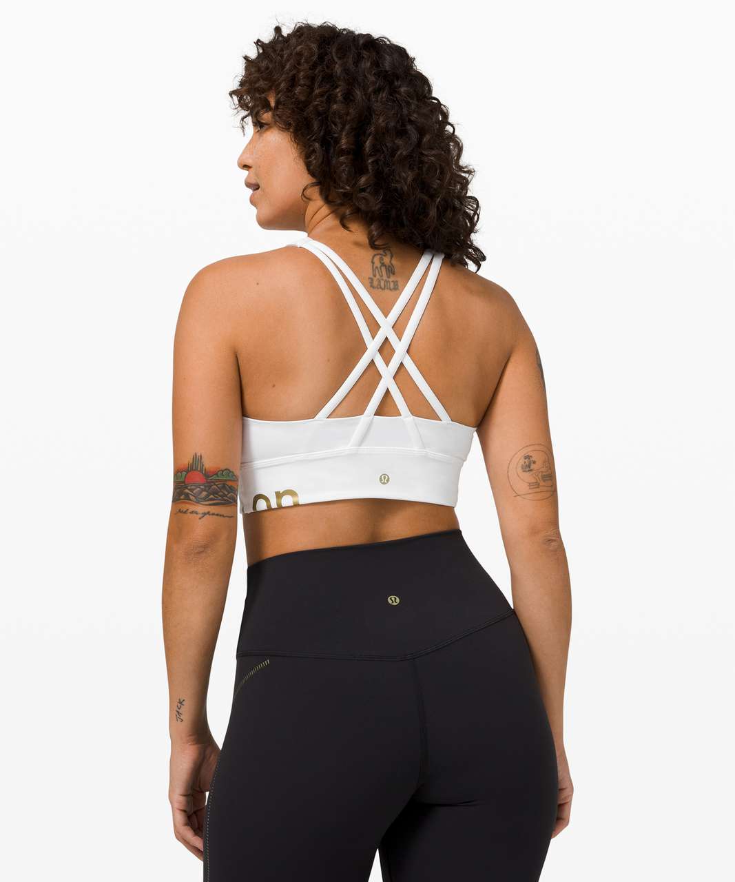 Lululemon Energy Bra High Neck Long Line Zip Special Edition *Medium Support,  B–D Cup - White - lulu fanatics