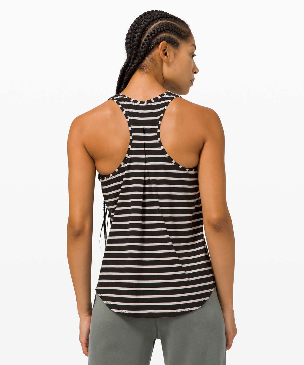 Lululemon Love Tank *Pleated - Yachtie Stripe Black Chrome