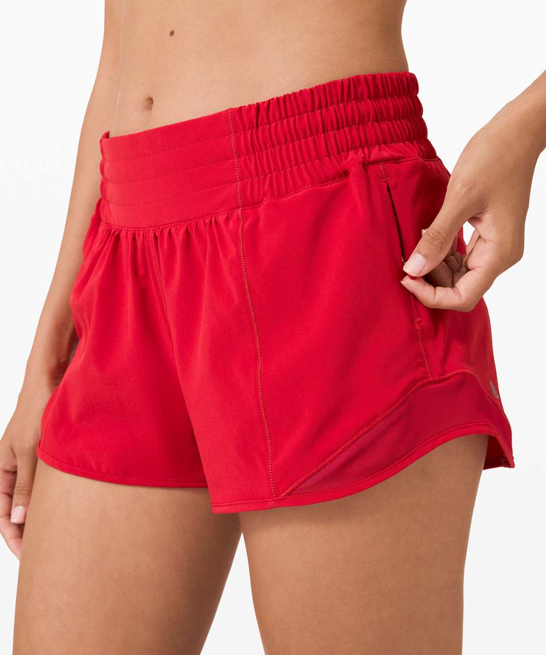 lululemon Sz 6 Hotty HOT Short II *2.5 High Rise Dark Red Run