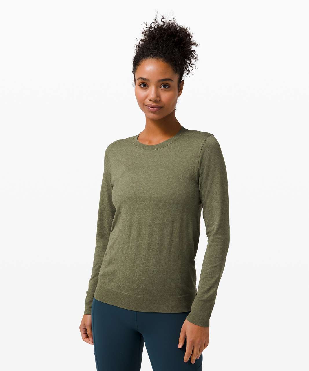 Lululemon Swiftly Breathe Long Sleeve - Willow Green / Army Green - lulu  fanatics