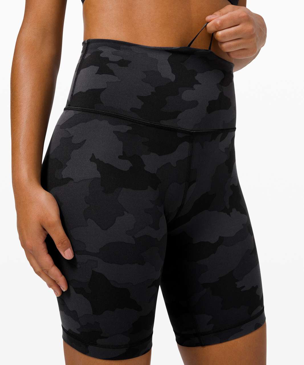 Lululemon Wunder Train High Rise Short 8" - Heritage 365 Camo Deep Coal Multi