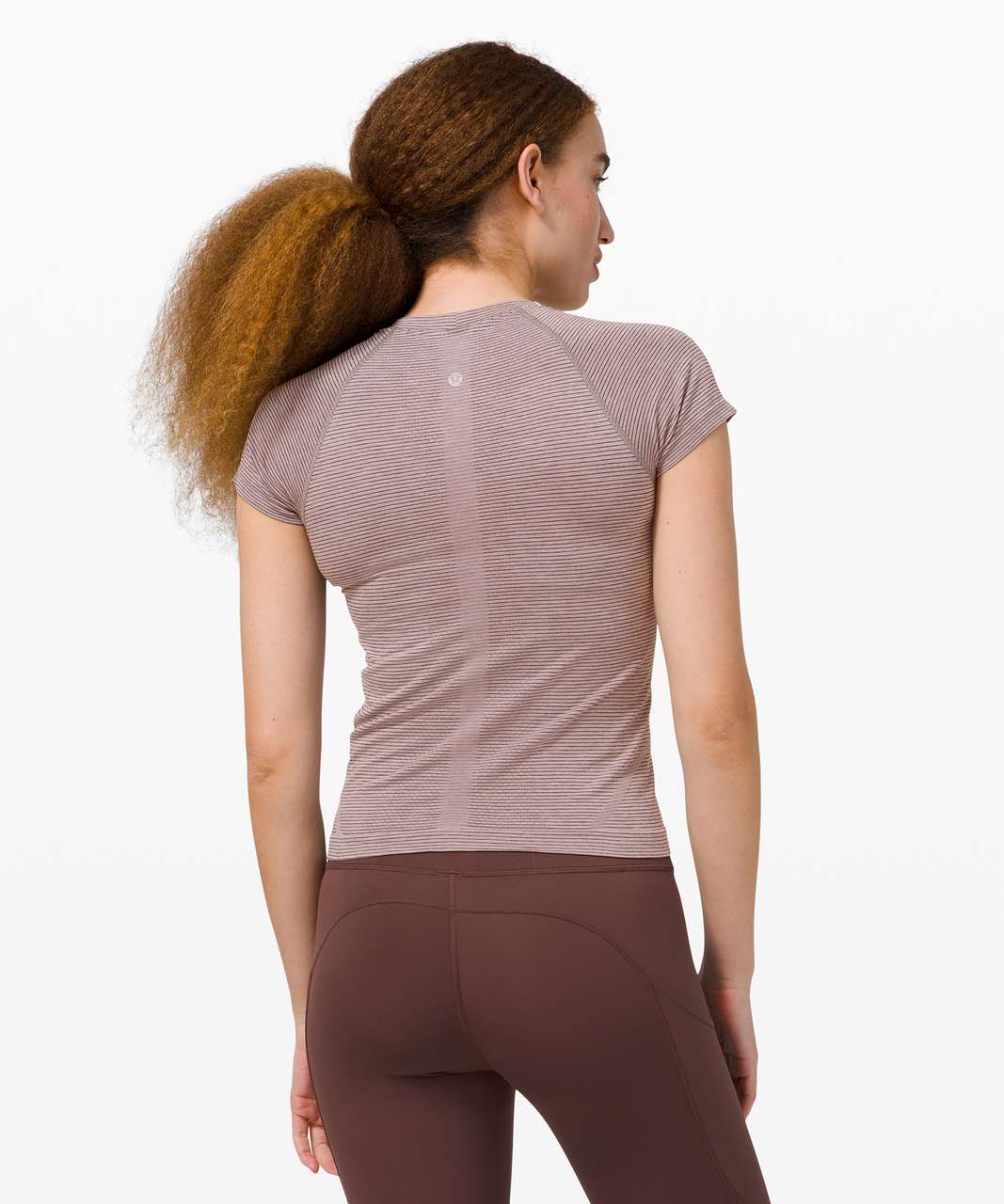 Lululemon Swiftly Tech Short Sleeve 2.0 *Race Length - Tetra Stripe Asphalt Grey / Violet Verbena