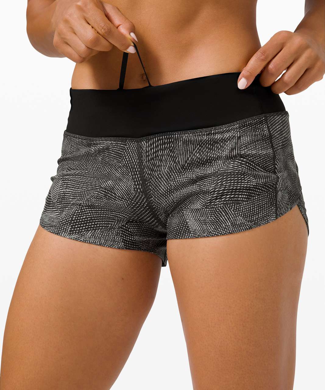 Lululemon Speed Up Short *2.5" - Velocity Mesh Island Mist Black / Black