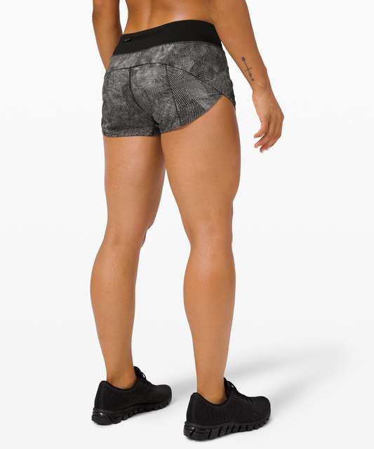 NEW LULULEMON Speed Up 2.5 Short 4 Incognito Camo Multi Grey