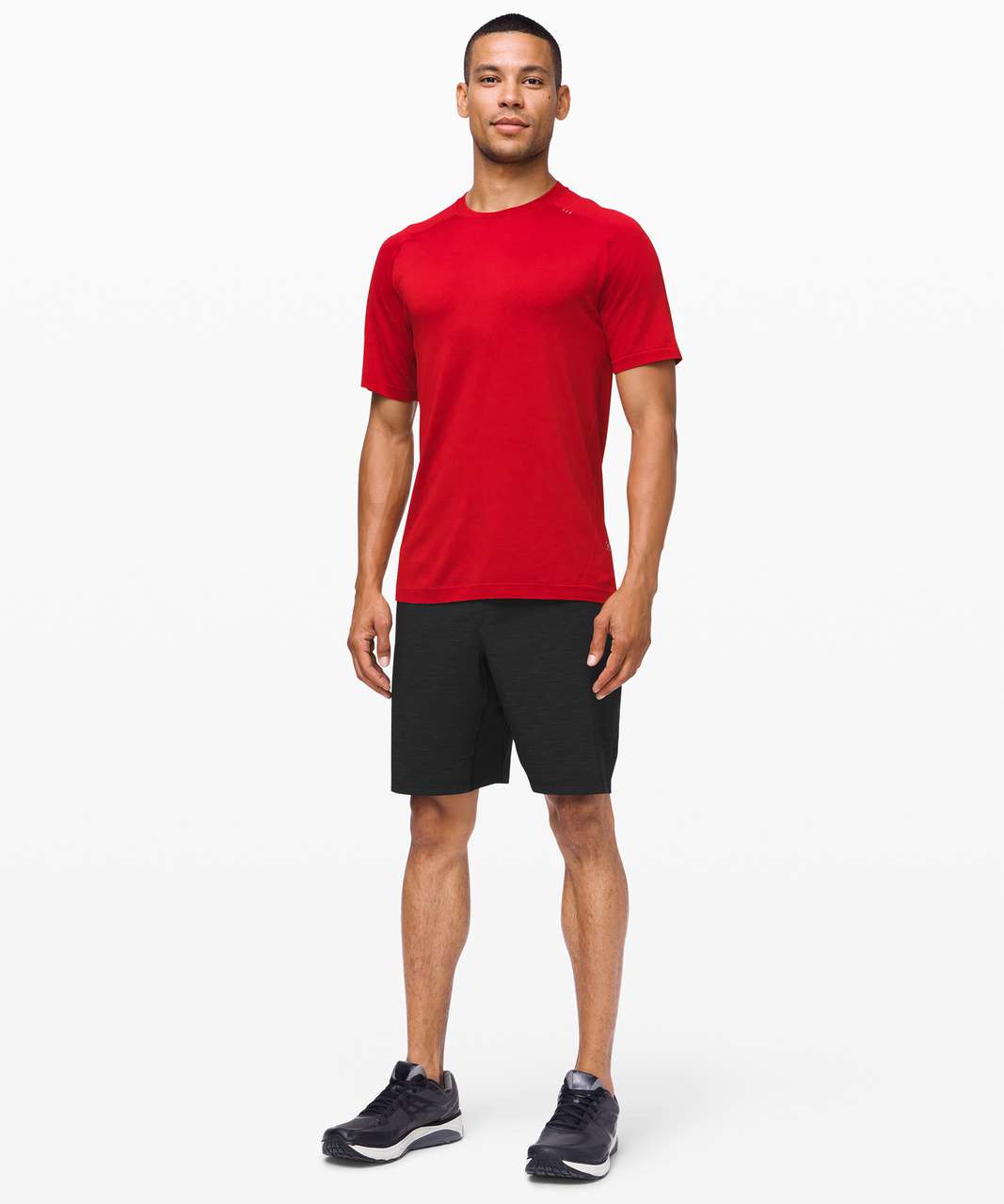 Lululemon Metal Vent Tech Short Sleeve - Dark Red / Dark Red