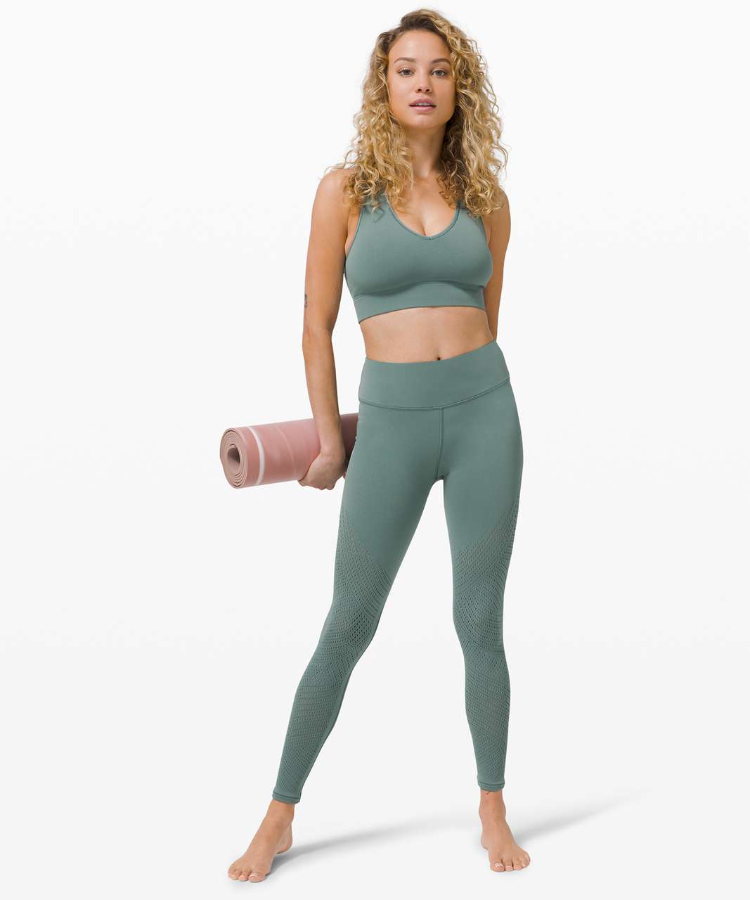 Lululemon Reveal Bra Digital Rain *Light Support, C/D Cup - Tidewater Teal