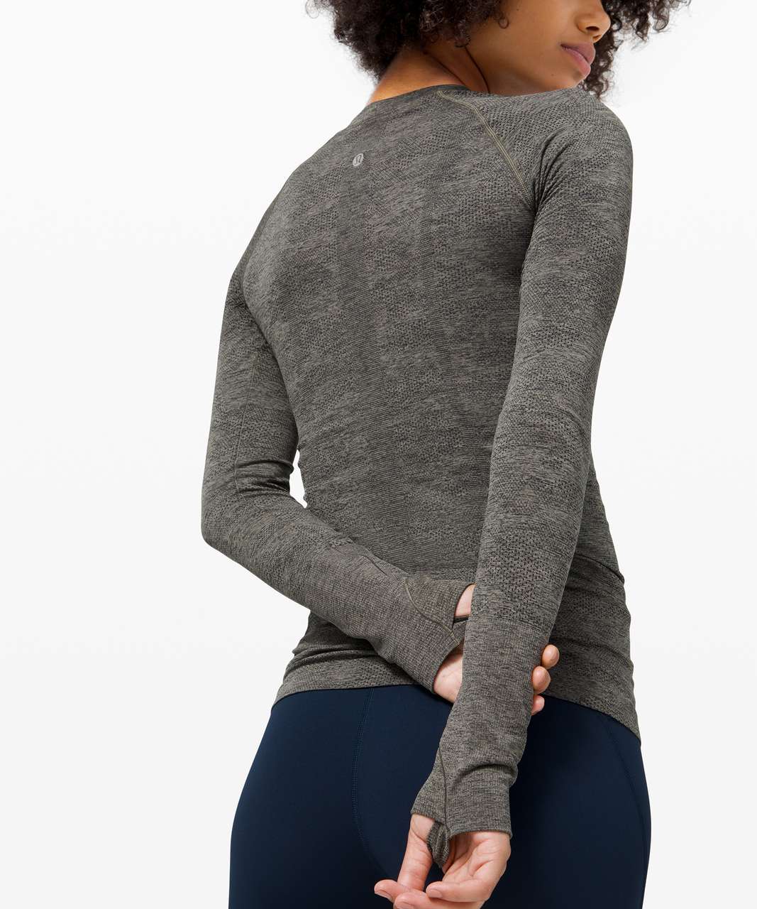 Lululemon Swiftly Tech Long Sleeve 2.0 - Variegated Mesh Camo Black / Grey Sage