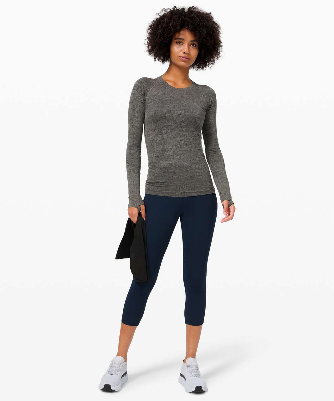 Lululemon Swiftly Tech Long Sleeve 2.0 - Variegated Mesh Camo Black / Grey  Sage - lulu fanatics