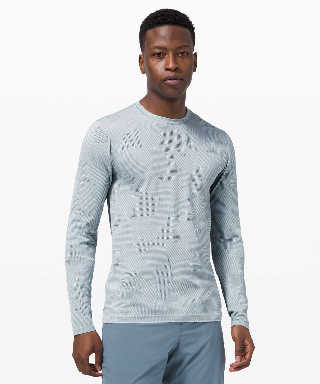 Lululemon Metal Vent Breathe Long Sleeve - Holy Camo / Blue Cast ...