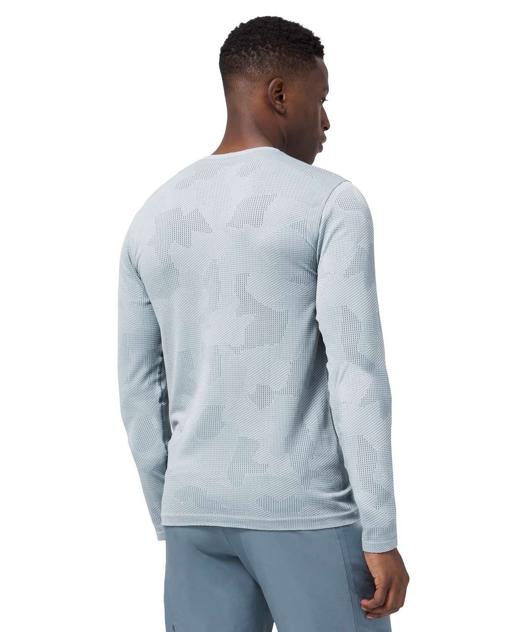 Lululemon Metal Vent Breathe Long Sleeve - Holy Camo / Blue Cast / Antique White