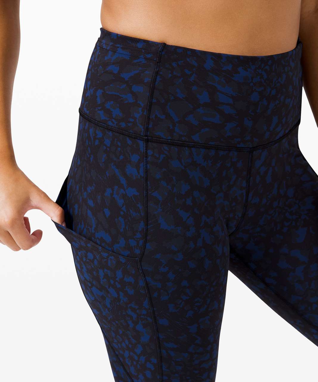 Lululemon Fast and Free High-Rise Crop II 23 *Reflective - Incognito Camo  Multi Grey - lulu fanatics