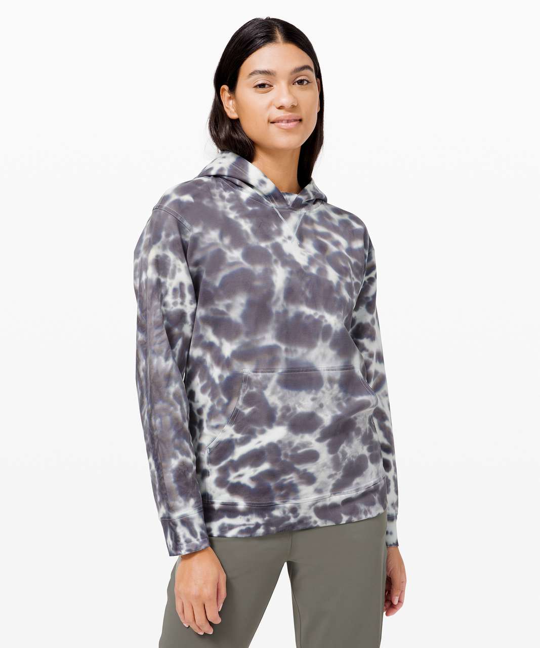 Lululemon All Yours Hoodie Tie Dye *Fleece - Marmoleado Tie Dye Graphite Grey