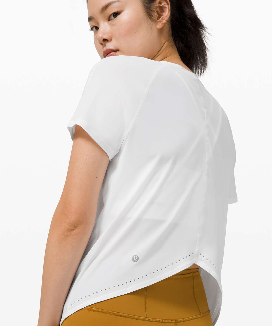 Lululemon Rise and Run Short Sleeve - White