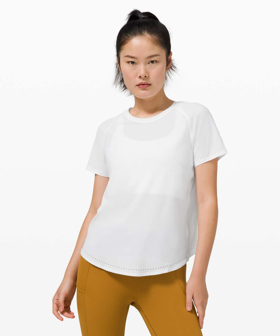 Lululemon Rise and Run Short Sleeve - White