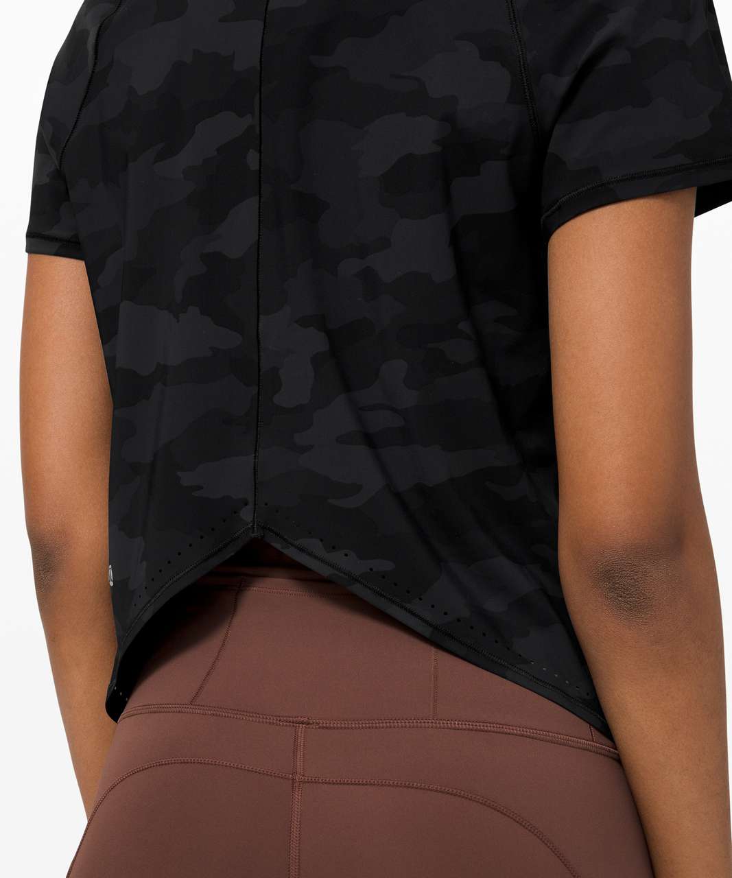 Lululemon Rise and Run Short Sleeve - Heritage 365 Camo Deep Coal