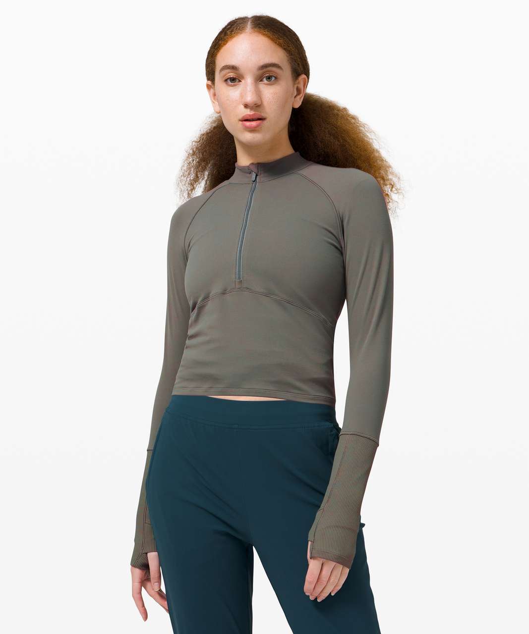 Lululemon Its Rulu Long Sleeve - Grey Sage - lulu fanatics