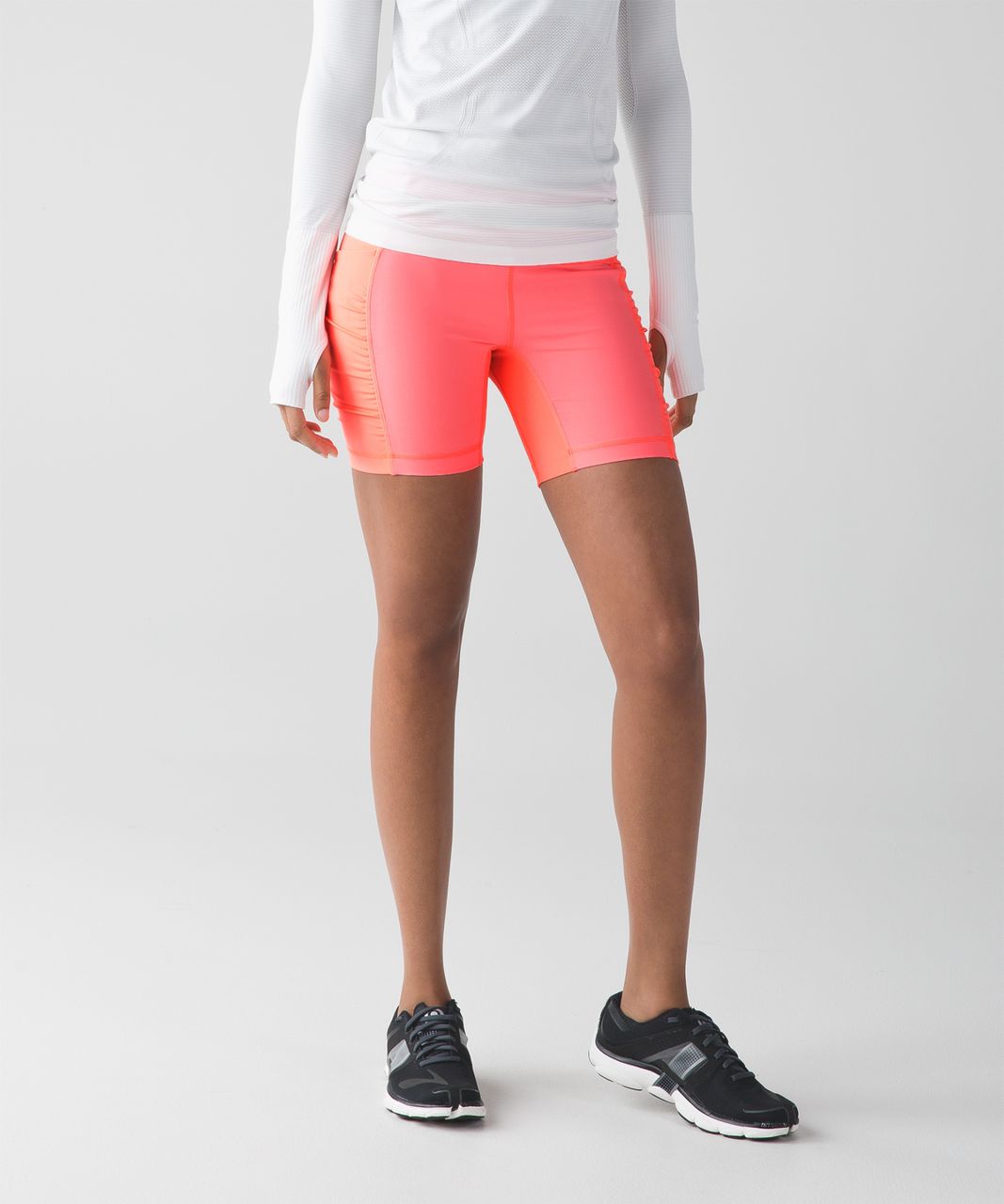 Lululemon Grapefruit CRB + Greyt/Black Speed Shorts + Classic