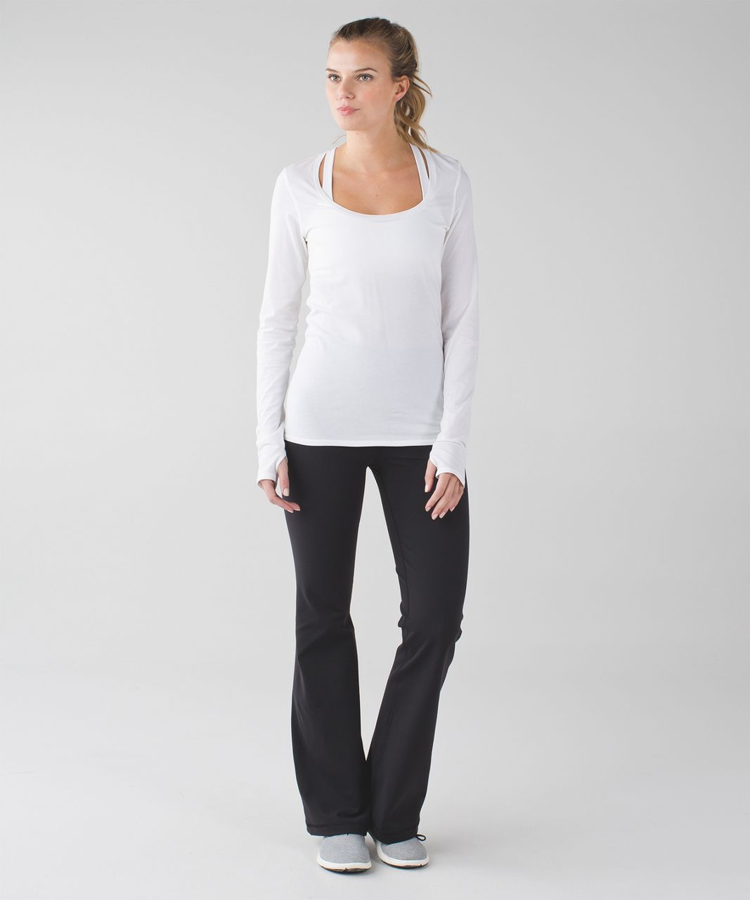 Lululemon Groove Pant III (Regular) - Black / Flashback Static Powdered Rose Tender Violet