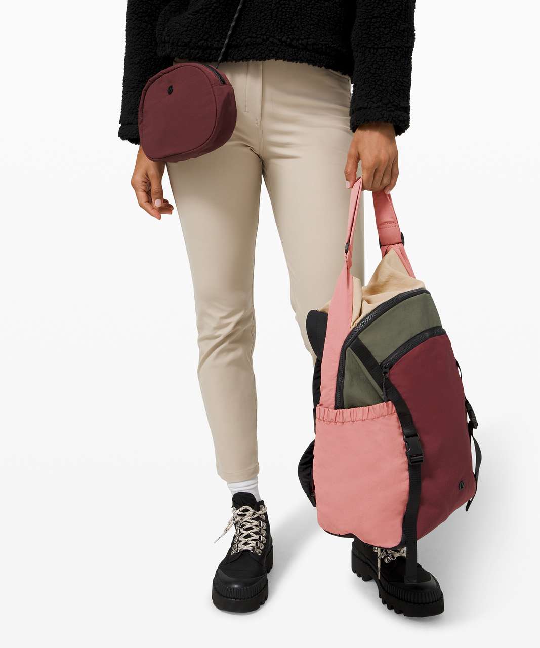 Lululemon Pack and Go Backpack - Deco Pink / Trench / Savannah / Army Green