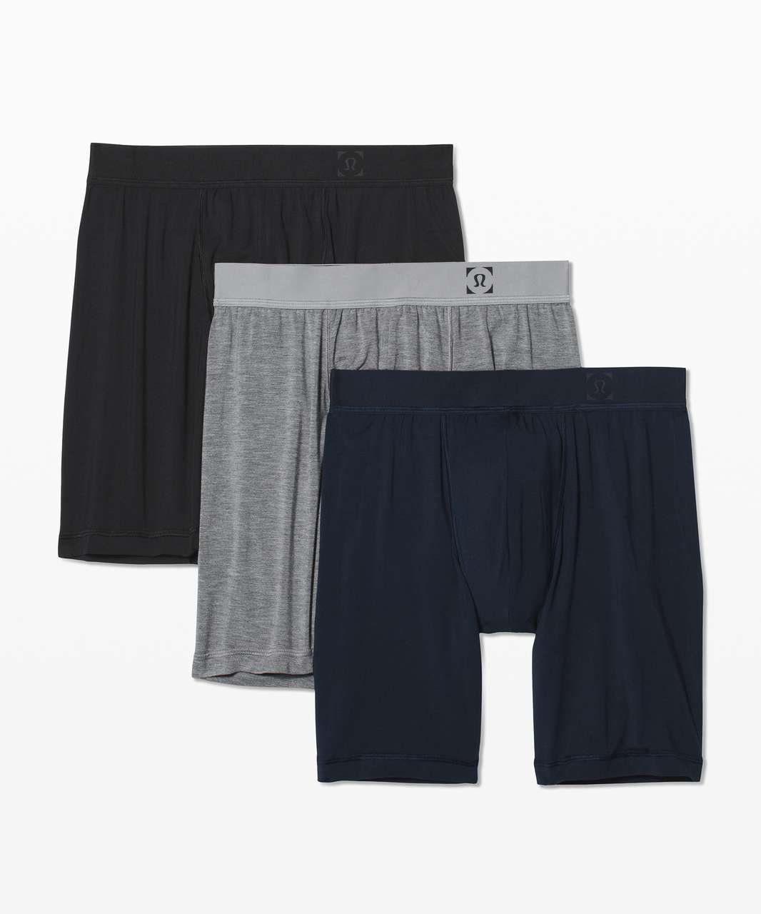 Lululemon Always In Motion Boxer 7" *3 Pack - Black / True Navy / Heathered Core Medium Grey