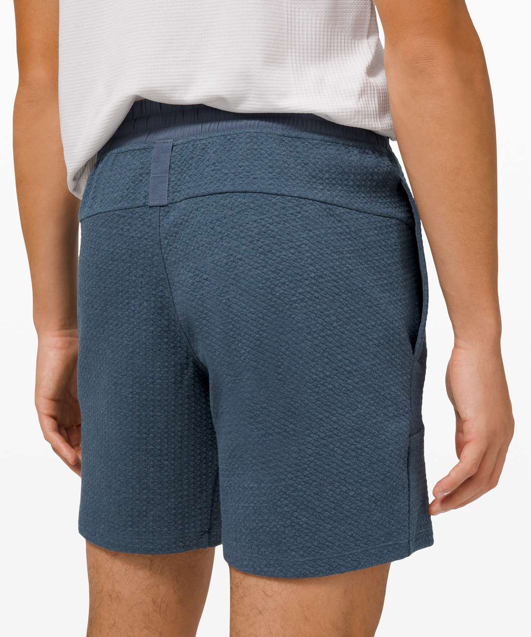 Lululemon At Ease Short 7" - Heathered Iron Blue / Black