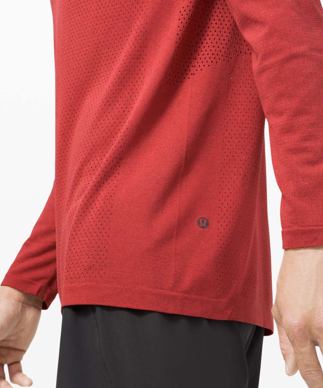 Lululemon Metal Vent Breathe Long Sleeve - Savannah / Watermelon Red