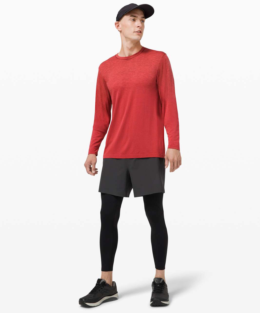 Lululemon Metal Vent Breathe Long Sleeve - Savannah / Watermelon Red