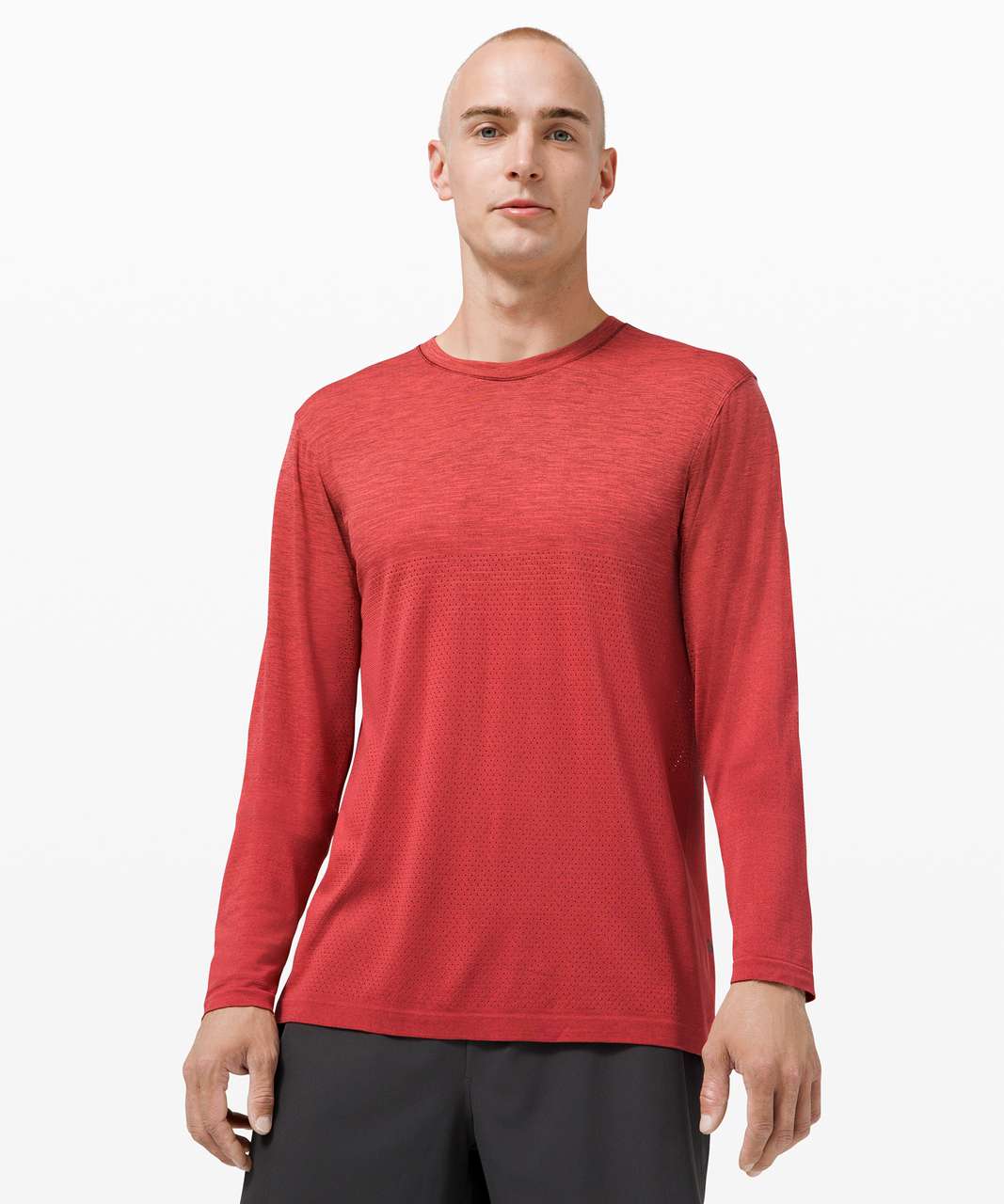 Lululemon Metal Vent Breathe Long Sleeve - Savannah / Watermelon Red