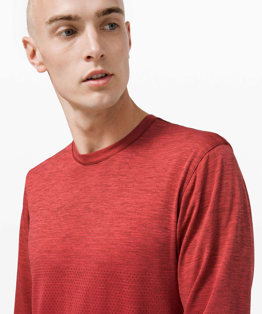 Lululemon Metal Vent Breathe Long Sleeve - Savannah / Watermelon Red