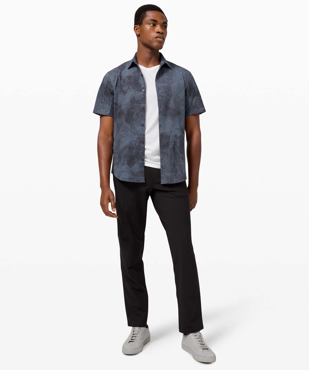 Denim Easy Short-Sleeve Shirt