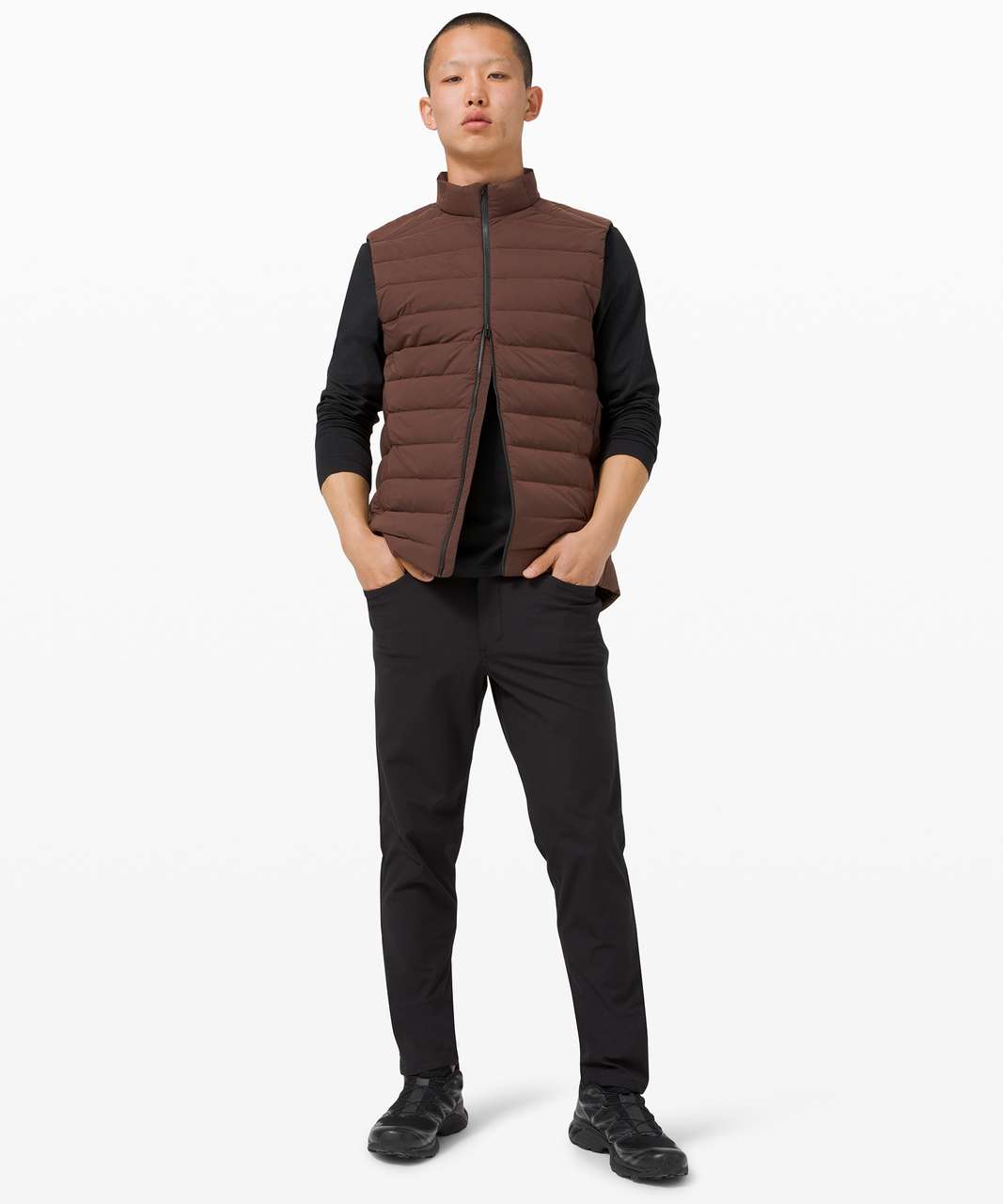 Lululemon Navigation Stretch Down Vest - Brown Earth - lulu fanatics