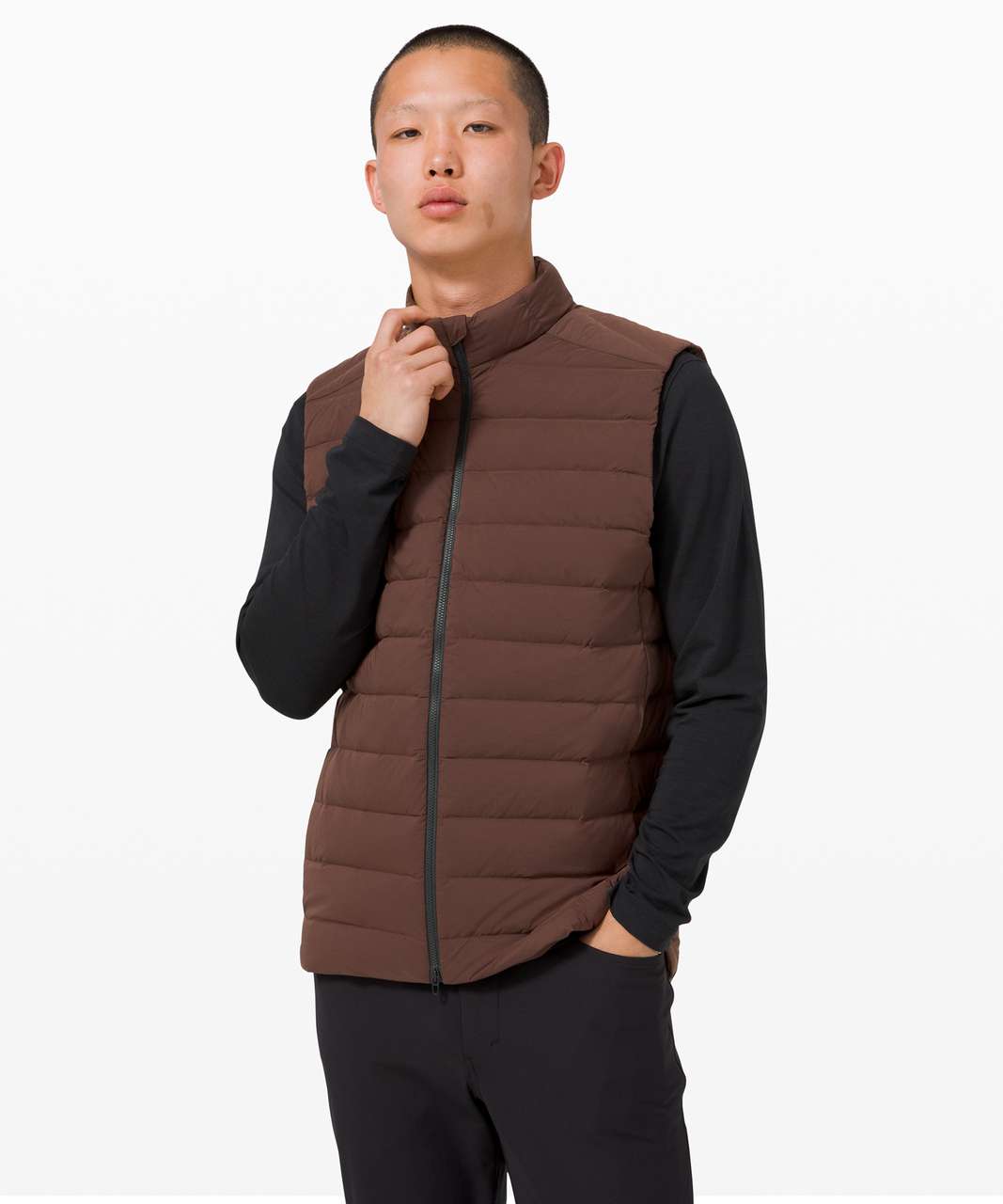 Lululemon Navigation Stretch Down Vest - Brown Earth