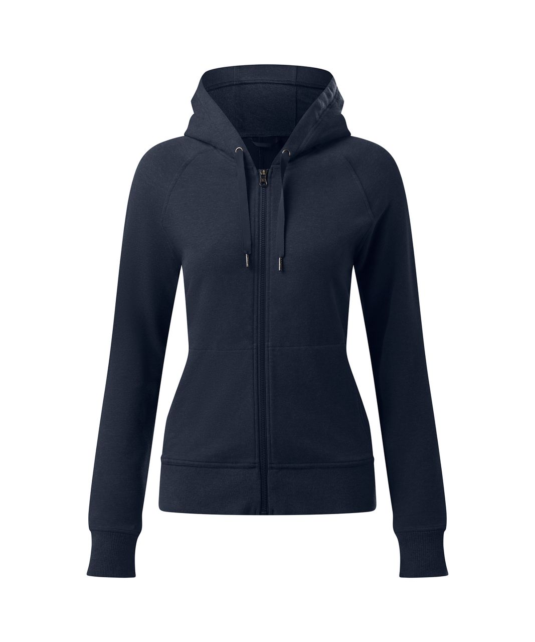 Buy the Lululemon Women's Athletica Navy Blue Hooded Full Zip Sweat Jacket  Size M