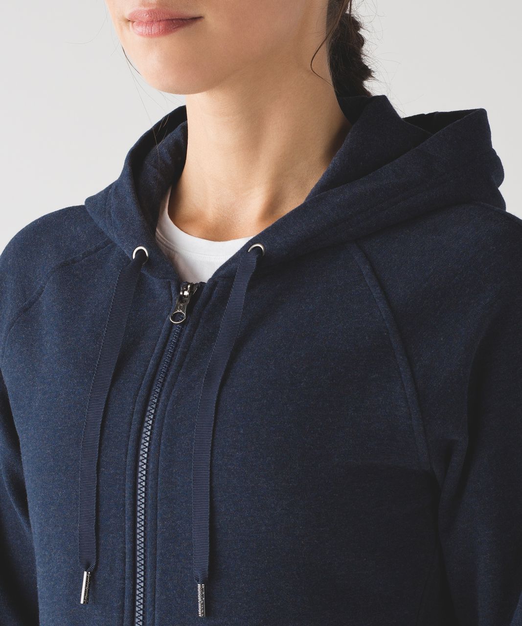 Lululemon Athletica Color Block Navy Blue Zip Up Hoodie Size 8 - 45% off