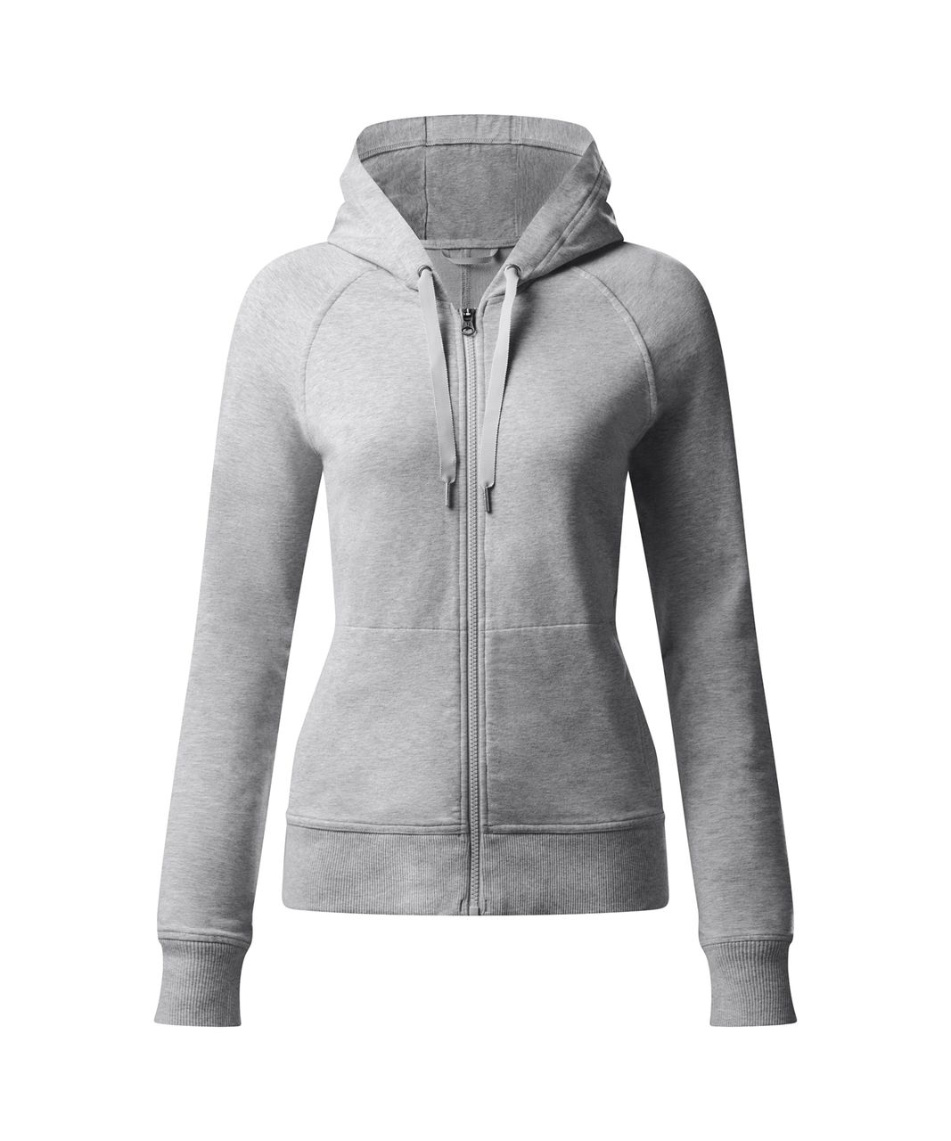 Lululemon Womens Split Hoodie Size 6 Heathered Light Grey Pockets