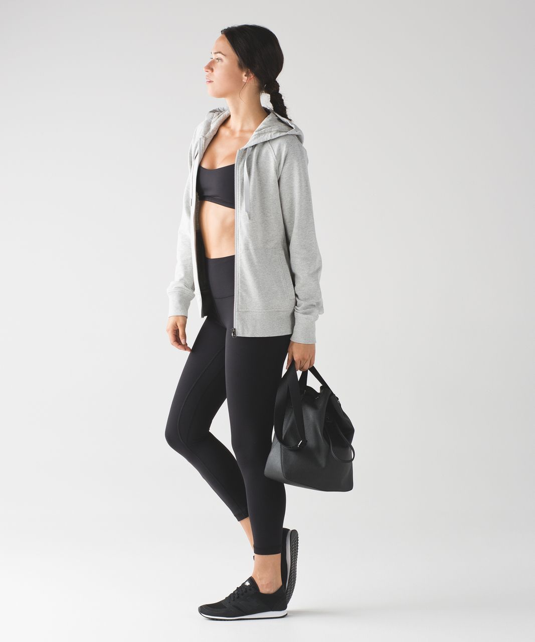 Lululemon Split Hoodie - Heathered Light Grey