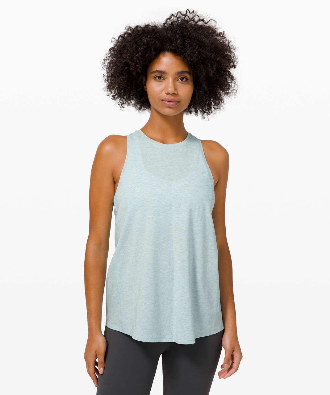 Lululemon All Tied Up Tank - Heathered Hazy Jade - lulu fanatics