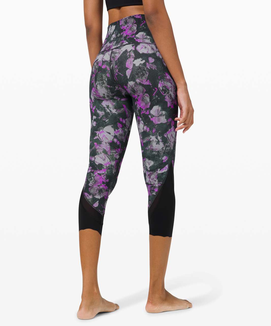 Lululemon Wunder Under High-Rise Crop 23 *Updated Scallop Full-On Luxtreme  - True Navy - lulu fanatics